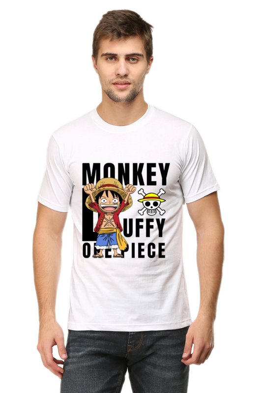 Monkey d Luffy One Piece :Anime Men's T-shirt.